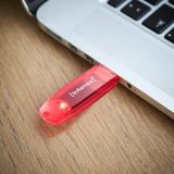(Intenso) Rainbow Line USB stick - 128GB - USB 2.0 - rood