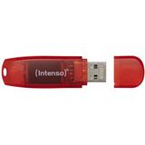 (Intenso) Rainbow Line USB stick - 128GB - USB 2.0 - rood