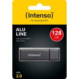 (Intenso) Alu Line USB-stick - 128GB - USB 2.0 - Antraciet