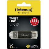 (Intenso) Twist Line USB-stick 128GB - USB-A en USB-C 3.2 Super Speed