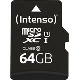 Intenso 64GB microSDXC Performance microSD-kaart 64 GB Class 10 UHS-I Waterdicht