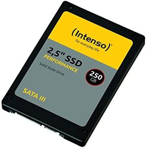 Intenso Interne 2,5"" SSD SATA III Performance, 250 GB, 550 MB/seconde, zwart