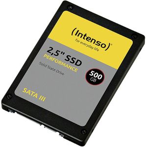 Intenso Interne 2,5"" SSD SATA III Performance, 500 GB, 550 MB/seconde, zwart