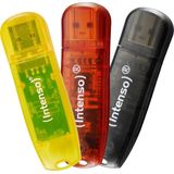 Intenso Rainbow Line USB Stick - 32GB - USB 2.0 - 3-pack