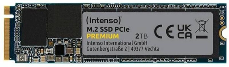 Intenso - M.2 SSD PCIe Premium - 1TB - NVMe 1.3 - Leessnelheid 2100 MB/s