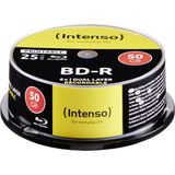 Intenso Blu-ray BD-R DL Disc - 50 GB - 25 Stuks - Bedrukbaar