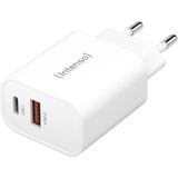 Intenso W30AC 30W voeding met USB-A en USB-C aansluiting, wit