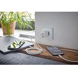 Intenso USB-C en USB-A GaN Oplader - 65W - Wit