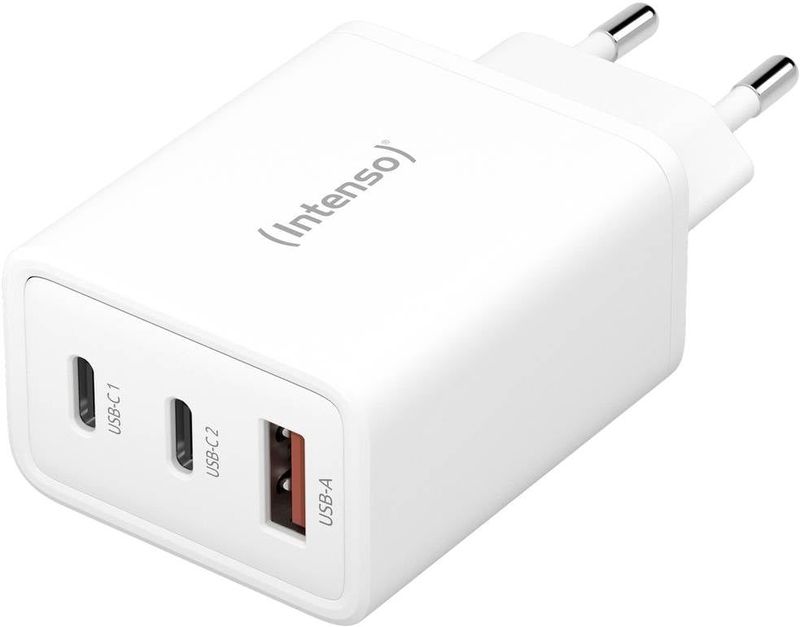 Intenso USB-C en USB-A GaN Oplader - 65W - Wit