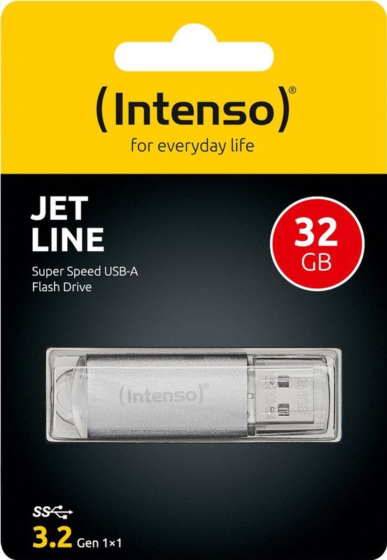 Intenso Jet Line USB-stick 32 GB Zilver 3541480 USB 3.2 Gen 1