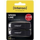 Intenso 128GB Speed Line double pack USB-stick Retail 128 GB Zwart 3533495 USB-A