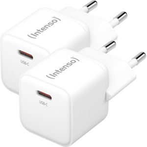 Intenso - W30C - Voedingsadapter - Wit - USB-Lader - Power Adapter Dubbelpack