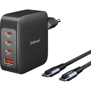 Intenso Power Adapter W140A3C GaN Set, 3xUSB-C Netzteil mit bis zu 140 Watt und USB-C zu C Daten+Ladekabel und GaN-Technologie, Mfi-Zertifiziert, weiß: Amazon.de: Elektronik & Foto