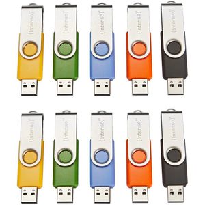 Intenso - Basic Line - USB-stick - Veelkleurig - 4 GB - 10 Stuks