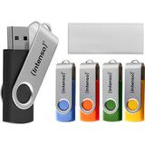 Intenso - Office Line - USB-stick - Veelkleurig - 32GB - Multipack x5