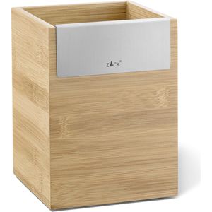 Zack Scarta tandenborstelhouder 1 vak hout met RVS