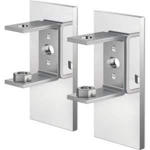 Zack - Linea - Muurbeugel - Spiegelglans - RVS - Set van 2