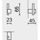 Zack Carvo handdoekhaak 2,3x6,5x4,5cm Mat Gesatineerd RVS