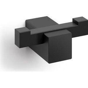 ZACK Carvo Dubbele Handdoekhaak 6,5x4,5x2,6cm zwart