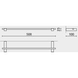 Zack - Carvo - Handdoekenrek - Zwart - Gepoedercoat RVS