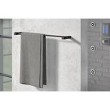 Zack - Carvo - Handdoekenrek - Zwart - Gepoedercoat RVS