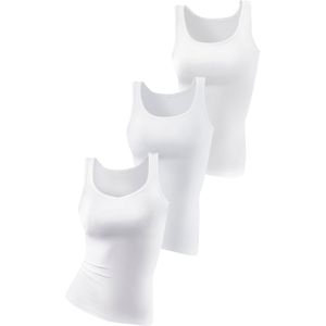 Hemden - Wit - Fijnrib - 100% Katoen - Mouwloos