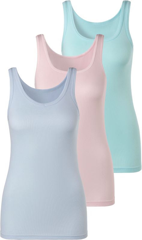 Petite fleur Hemd van pure katoen, tanktop, onderhemd (Set van 3)