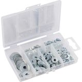 Conmetall Meister - Assortiment Carrosserieschijven en Veerringen - 210-delig - Verzinkt - Kunststof Doos