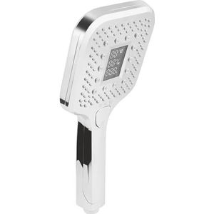 Cornat Handdouche ""Smartly"" - 108 x 108 mm kopgrootte - verchroomd - 3 straalsoorten: Normaal, Massage & Combi - Anti-kalk & LED verbruiksindicator/ECO-douchekop voor douche & bad / TECB3485