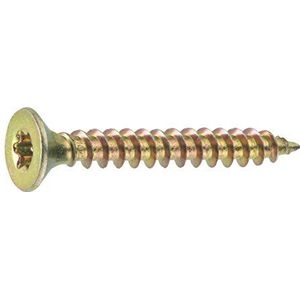 Connex Universele schroeven 4,0 x 20 mm - 1 kg grootverpakking - verzonken kop - TX-aandrijving - volledige schroefdraad - geel verzinkt/schroevenset/schroeven in zak / KL3214020