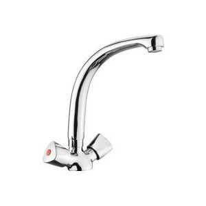 Cornat Gootsteenkraan ""Lisa"" - Hoogwaardige messing behuizing - verchroomd - hoge & draaibare uitloop/hogedruk-armatuur/keukenkraan/waterkraan / LI563