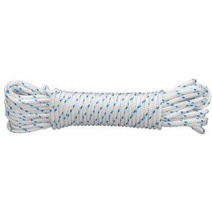 Connex DY2702882 multifunctioneel touw, 8,0 mm x 10 m, vervaardigd volgens DIN 83307, wit-blauw