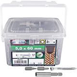 Connex - Terrasschroeven - 5,0 x 60 mm - 240 stuks - Verzonken Kop - Roestvrij Staal C1