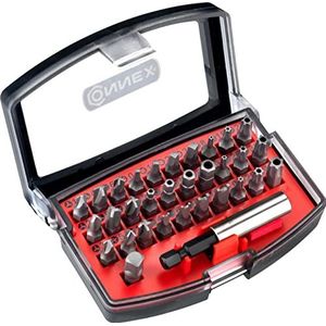 Connex COXB973732 Beveiliging Schroevendraaier Bit Set, Multi-Colour, Set van 32 Stuk