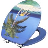 Cornat Wc-bril Art of Acryl ""Island"" - Elegant acryl oppervlak - hoogwaardige houten kern - softclosemechanisme & snelbevestiging - comfortabel zitgevoel/toiletbril/wc-deksel / KSDSC320