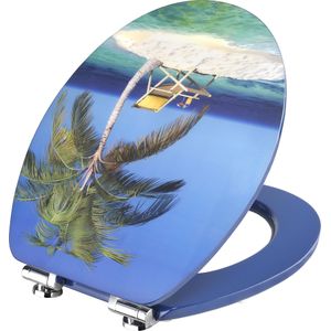Cornat Wc-bril Art of Acryl ""Island"" - Elegant acryl oppervlak - hoogwaardige houten kern - softclosemechanisme & snelbevestiging - comfortabel zitgevoel/toiletbril/wc-deksel / KSDSC320
