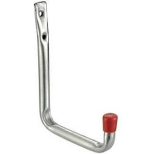 Connex Wandhaken 120 x 80 x 45 mm - belastbaar tot 25 kg - met beschermende rubberen kap - verzinkt / universele haak / montagehaak voor garage / werkplaatshaak / opberghulp / DY222003