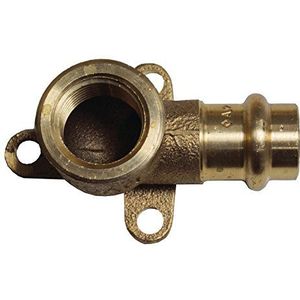 Cornat - Perskoppeling Muurplaat - Rood Messing - 1 Stuk