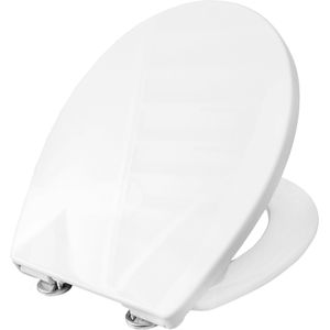 Cornat WC-bril""Premium 2"" - plat design - onderhoudsvriendelijk duroplast - Quick Up & Clean functie - softclosemechanisme - comfortabele montage van bovenaf/toiletbril/wc-deksel / KSPREMSC200