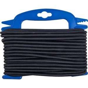 Connex - Gummi-Snoer - Zwart - 15M - 6Mm - 10Kg