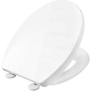 Cornat Wc-bril ""Neda"" - klassieke witte look - onderhoudsvriendelijk thermoplast - Quick up & Clean functie - comfortabele montage van bovenaf/toiletbril/wc-deksel / KSNESC00