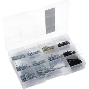 Connex Nagelassortiment 515-delig - Nagels & Kammen in een set - Voorgesorteerd in praktische kunststof doos - Geschikt voor huis, hobby & werkplaats/assortimentsdoos/assortimentsdoos / DP8500109