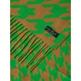 FRAAS Cashmink-sjaal met pied-de-poule - 35 x 200 cm - Made in Germany voor dames, Cyber Green, One Size (Fabrikant maat:ONESIZE)