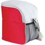 Kleine koeltas/Lunch tas model Glaciaal - 23 x 16 x 26 cm - 1 vaks - rood/grijs - 9 Liter