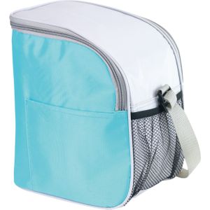 Kleine koeltas/Lunch tas model Glaciaal - 23 x 16 x 26 cm - 1 vaks - ijsblauw/grijs - 9 Liter