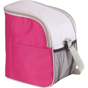 Kleine koeltas/Lunch tas model Glaciaal - 23 x 16 x 26 cm - 1 vaks - roze/grijs - 9 Liter