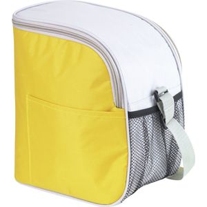 Kleine koeltas/Lunch tas model Glaciaal - 23 x 16 x 26 cm - 1 vaks - geel/grijs - 9 Liter