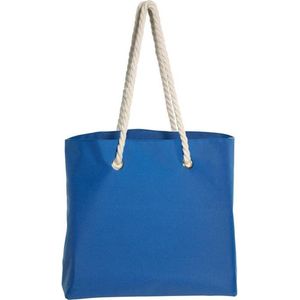 Strandtas met handvat blauw Capri 35 x 45 cm - Strandtassen