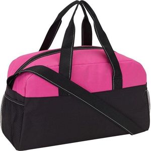 Sporttas model Fitness Master - 45 x 19 x 26 cm - roze/zwart - voor kind/volwassenen