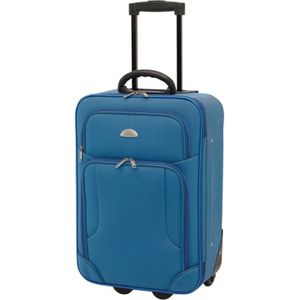 Concorde Cabine handbagage reis trolley koffer - skate wielen - 55 x 35 x 20 cm - blauw